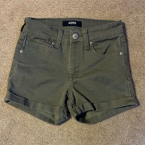 Aeropostale Olive Jean Shorts